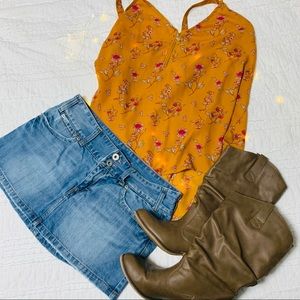 American Eagle Jean Mini Skirt 12